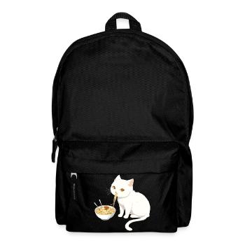 Chat qui mange des ramens #2 - Sac à dos - noir - Devant
