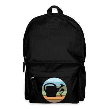 Gießkanne Gärtner Gartenliebe Blumen Pflanzen - Rucksack - Schwarz - Vorne