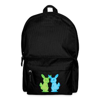 Hase Hase Retro Kaninchen Nagetier Nager 80er - Rucksack - Schwarz - Vorne