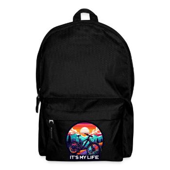 Sunset Mountain Bike Adventure Design - Backpack - black - Front