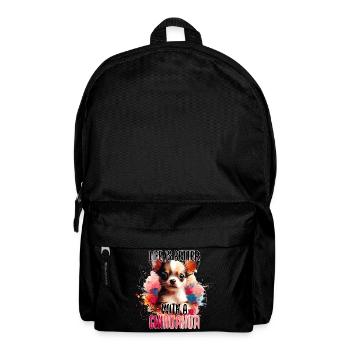 Chihuahua chiot mignon vie chien cadeau - Sac à dos - noir - Devant