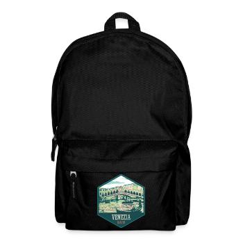 Illustration of the Rialto Bridge, Venice - Backpack - black - Front