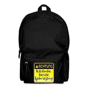 Ich habe heute Geburtstag - Rucksack - Schwarz - Vorne