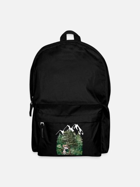 Tiroler Wald Maus Enzian Alpen Alm Natur Wald - Rucksack - Schwarz
