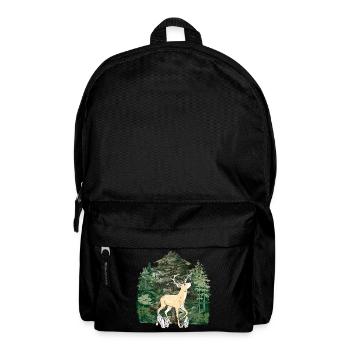 forest, forest dweller, deer, moose, Sweden, antlers, wild - Backpack - black - Front
