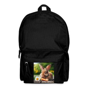 Entzückender Hase - Rucksack - Schwarz - Vorne