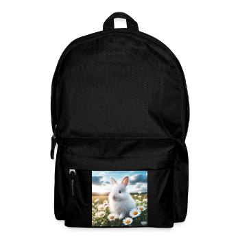 Adorable White Bunny - Backpack - black - Front