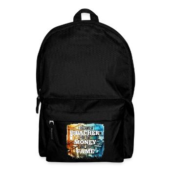 Enseignant Enseignant Argent et Renommée Cadeau - Sac à dos - noir - Devant