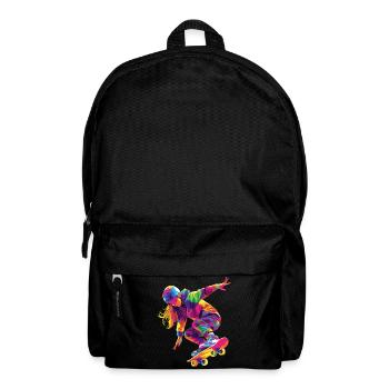 Femme qui fait du Skate - Sac à dos - noir - Devant
