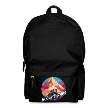 Nix wie raus mit der Familie auf die Berge - Rucksack - Schwarz - Vorne