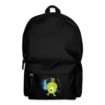Funny monster green - to personalize yourself - Backpack - black - Front