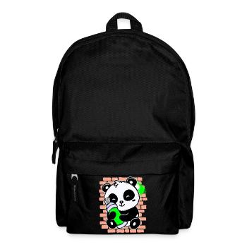 Panda Sprayer Graffiti Spraydose Street Art Kunst - Rucksack - Schwarz - Vorne