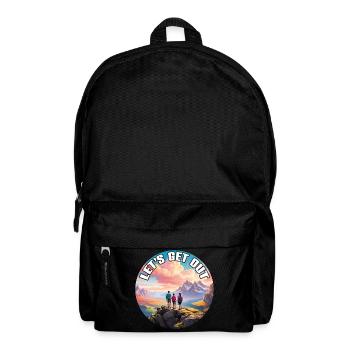 Nichts wie raus mit der Familie in die Natur - Rucksack - Schwarz - Vorne