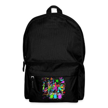 Spray Can Street Art Wildstyle Graffite Sprayer - Backpack - black - Front