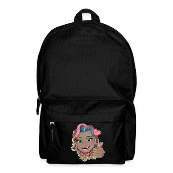 Lebendiges mehrfarbiges Abzeichen für lockiges Haar - Rucksack - Schwarz - Vorne