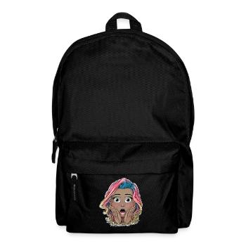 Lebendiges schockiertes Mädchen Illustration - Rucksack - Schwarz - Vorne