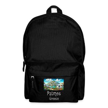Patmos, Grèce, île de vacances, plage - Sac à dos - noir - Devant