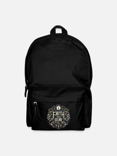 Faith Over Fear Ornament - Backpack - black