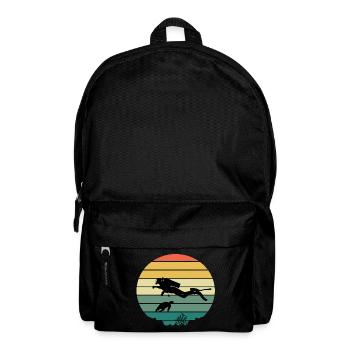 Diver and turtle - Rucksack - Schwarz - Vorne