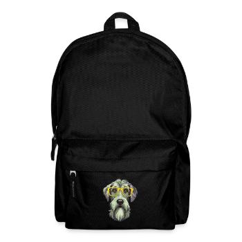 Irischer Wolfshund Hunderasse Aquarell Karikatur Kawai - Rucksack - Schwarz - Vorne