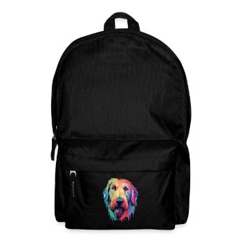 Irischer Wolfshund Hunderasse Aquarell Karikatur Kawai - Rucksack - Schwarz - Vorne