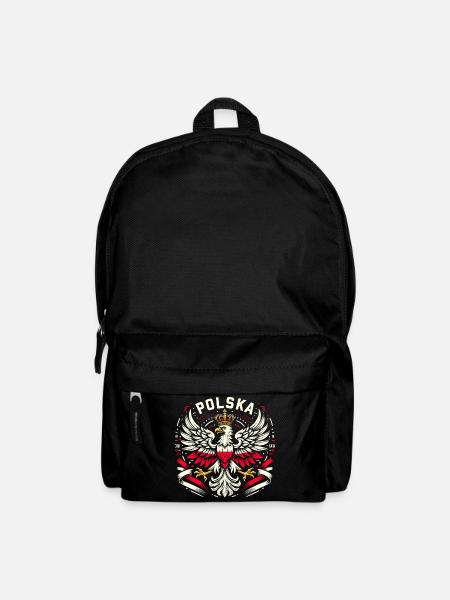 Polen Polska polnisch Wappen Adler Flagge Geschenk - Rucksack - Schwarz