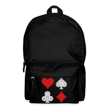 Jeux d’argent Roulette Loterie Poker Jeux d’argent Casino - Sac à dos - noir - Devant
