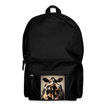 Kuh von hinten - Rucksack - Schwarz - Vorne