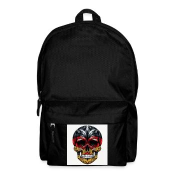 Crâne Allemagne - Sac à dos - noir - Devant