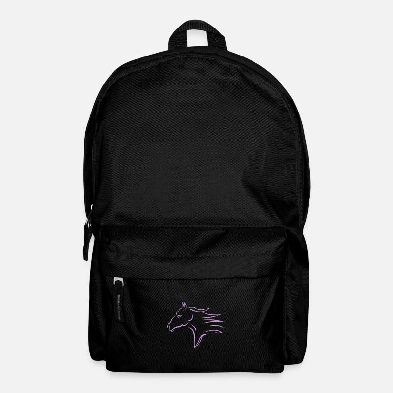 Schnell laufender Pferdekopf - Rucksack - Schwarz