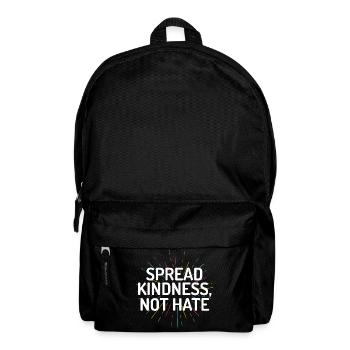 LGBT Pride Month - Verbreiten Sie Freundlichkeit statt Hass - Rucksack - Schwarz - Vorne