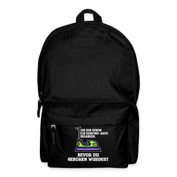 Energiespeicher Tanken Statement E-auto Energie - Rucksack - Schwarz - Vorne