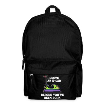 Refueling E-car Electrical Energy Statement Electricity - Backpack - black - Front