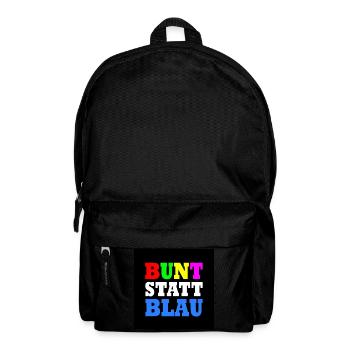 Bunt statt blau - Rucksack - Schwarz - Vorne