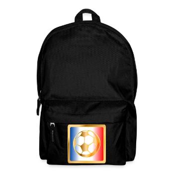 Fußball Flagge Frankreich Europa - Rucksack - Schwarz - Vorne