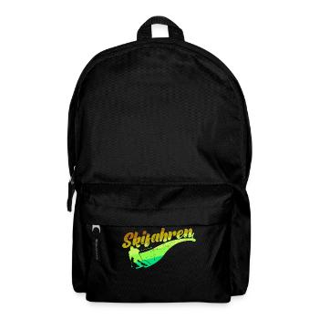 Schifahren Winter Skifahrer Wintersport Skiurlaub - Rucksack - Schwarz - Vorne