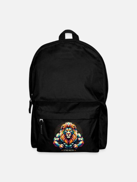Leo Geometric Geometry Strength Muscles Gift - Backpack - black