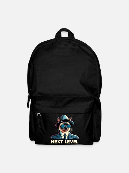 Chat siamois Chat siamois Cadeau de costume de niveau supérieur - Sac à dos - noir
