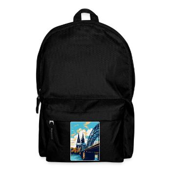 Cologne Allemagne Affiche de voyage vintage Souvenir WPA - Sac à dos - noir - Devant