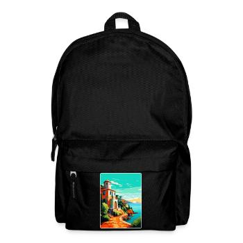 Costa Brava Spanien Vintage Reiseplakat Souvenir - Rucksack - Schwarz - Vorne