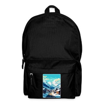 Ischgl Autriche Affiche de voyage vintage souvenir WPA - Sac à dos - noir - Devant