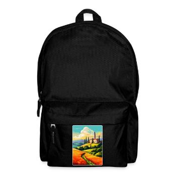 Toskana Italien Vintage Reiseplakat WPA Souvenir - Rucksack - Schwarz - Vorne