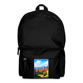 Bergamo Italy Vintage Travel Poster WPA Souvenir - Backpack - black - Front