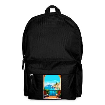 Capri Italien Vintage Reiseplakat WPA Kunst Souvenir - Rucksack - Schwarz - Vorne