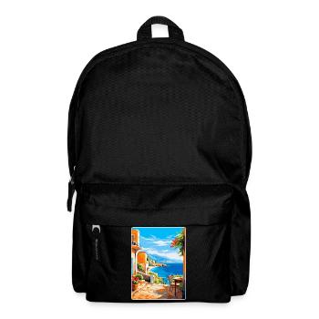 Kreta Griechenland Vintage Reiseplakat WPA Souvenir - Rucksack - Schwarz - Vorne