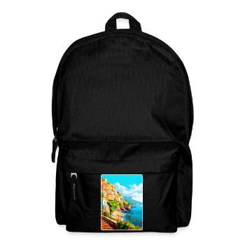 Amalfi Italy Vintage Travel Poster WPA Souvenir - Backpack - black - Front