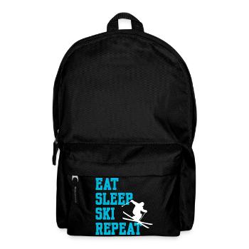 Schifahren Statement Schispringen Wintersport Kalt - Rucksack - Schwarz - Vorne