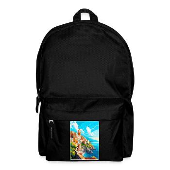 Amalfi Italy Vintage Travel Poster WPA Souvenir - Backpack - black - Front