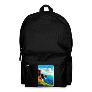 Cliffs of Moher Irland UK Vintage Reiseplakat - Rucksack - Schwarz - Vorne