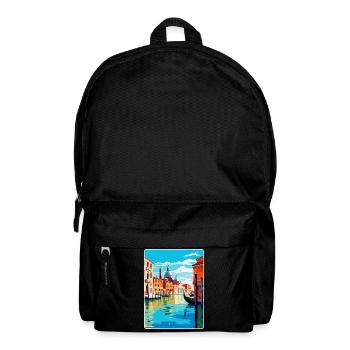 Venice Italy Vintage Travel Poster WPA Souvenir - Backpack - black - Front